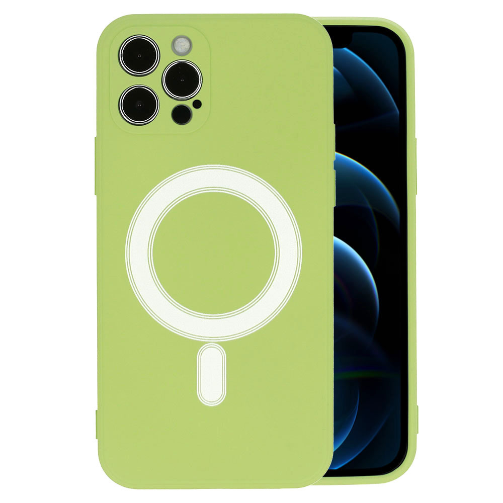 Pouzdro Tel1 TECT MagSilicone Case - iPhone 12 - Zelené