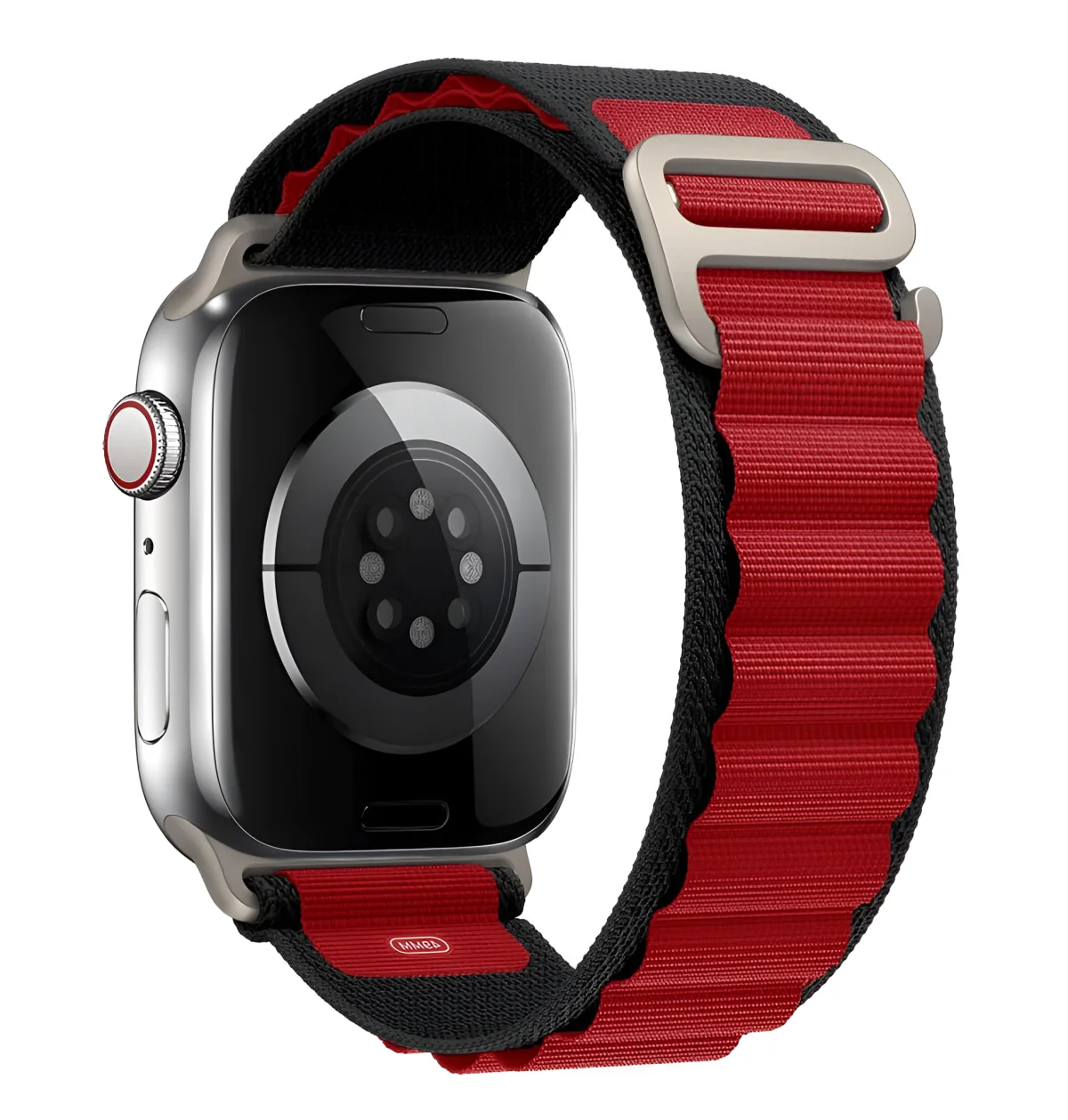 iMore Řemínek Alpský tah pro Apple Watch Series 9/8/7 (45mm) - Černý / Červený