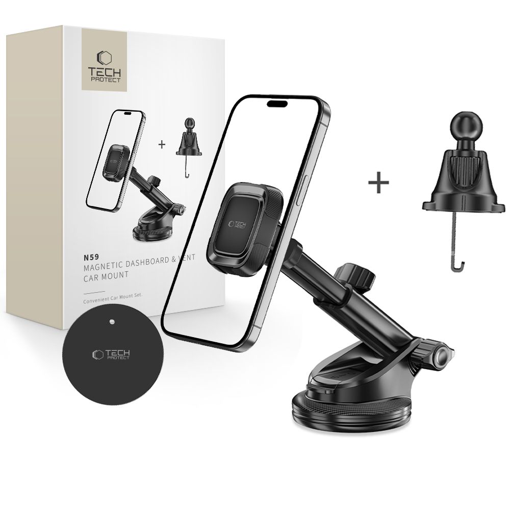 Tech-Protect N59 Univerzální magnetický držák do auta - černý