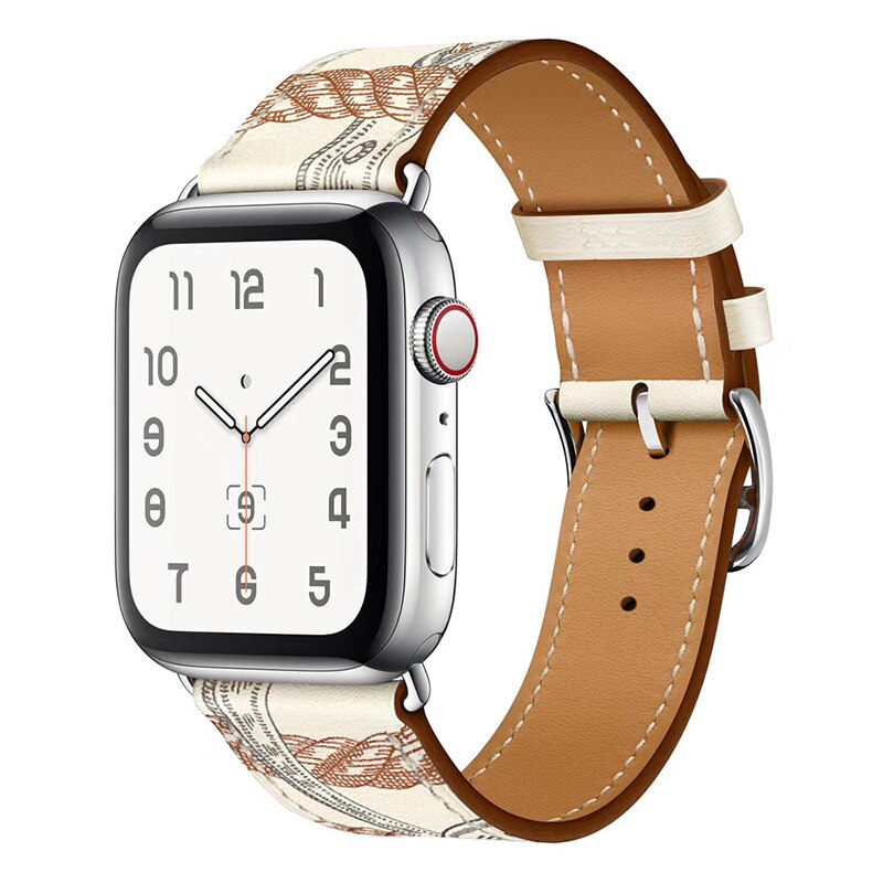 Kožený řemínek Single Tour pro Apple Watch Ultra 1/2 (49mm) - Blanc