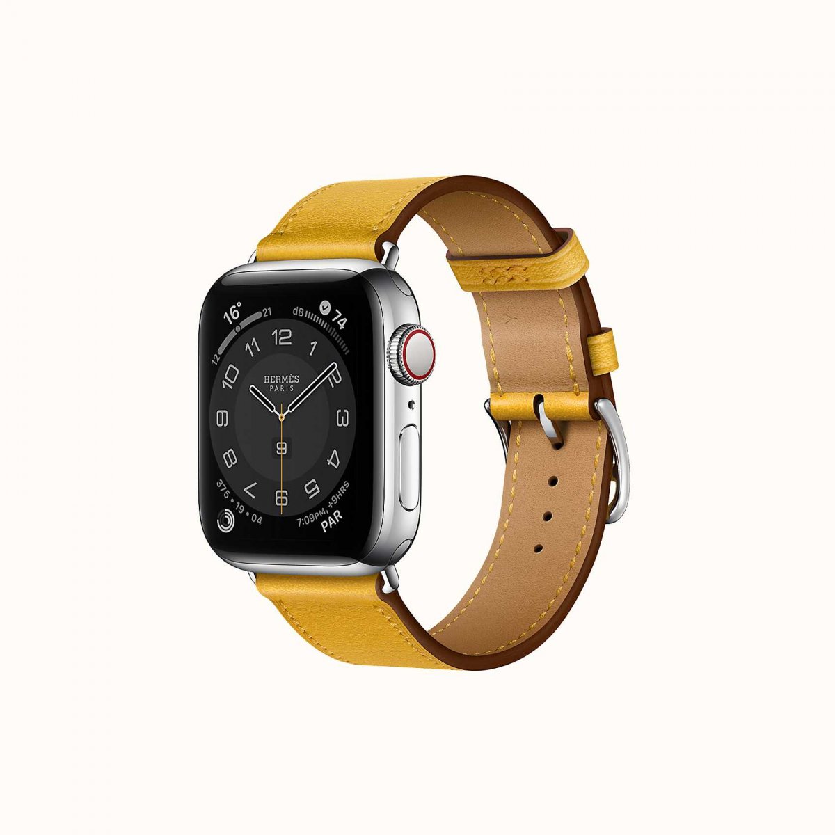 Kožený řemínek Single Tour pro Apple Watch Ultra 1/2 (49mm) - Žlutý