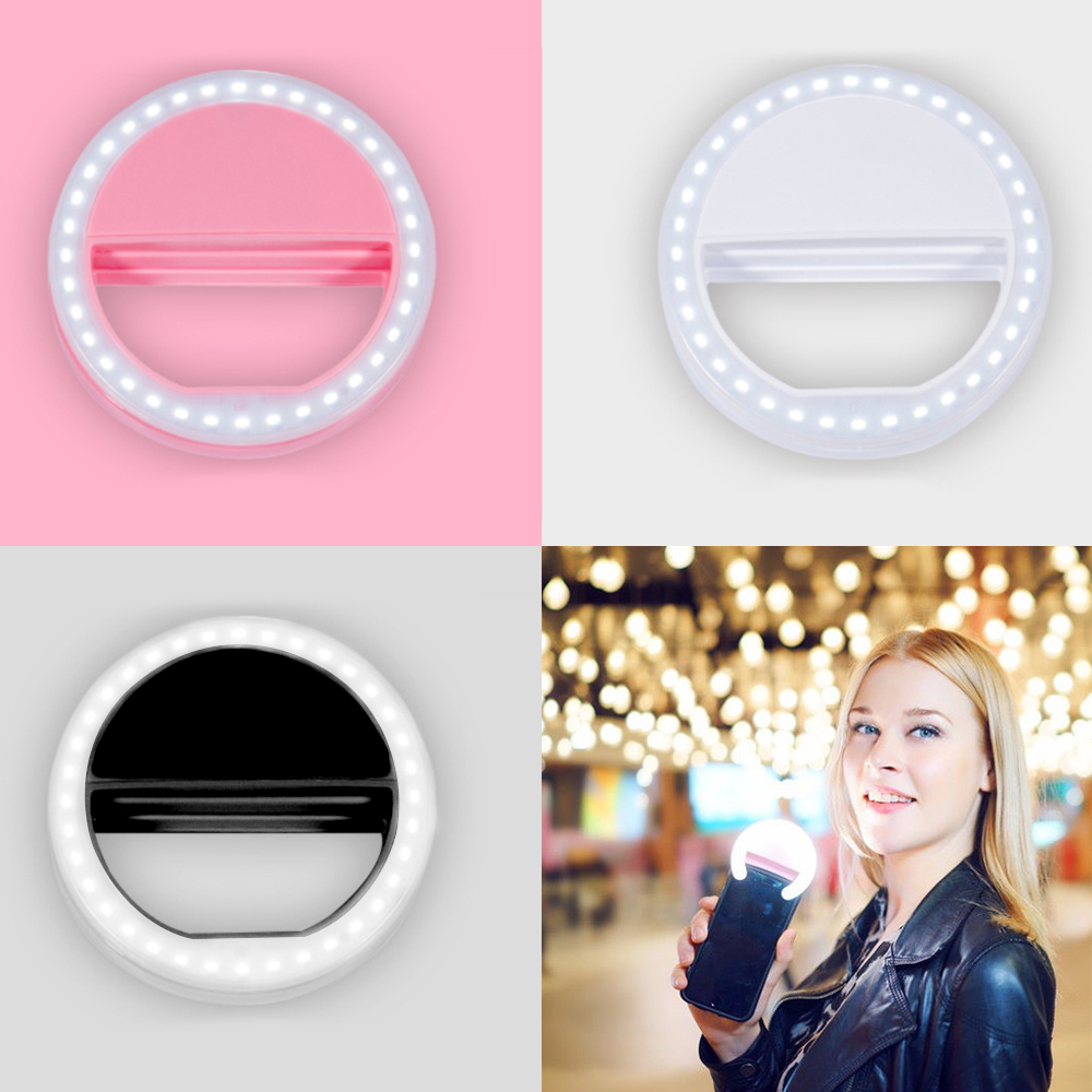 Selfie LED světlo RING LIGHT na mobilní telefony - nabíjecí Selfie LED světlo RING LIGHT na mobilní telefony - nabíjecí