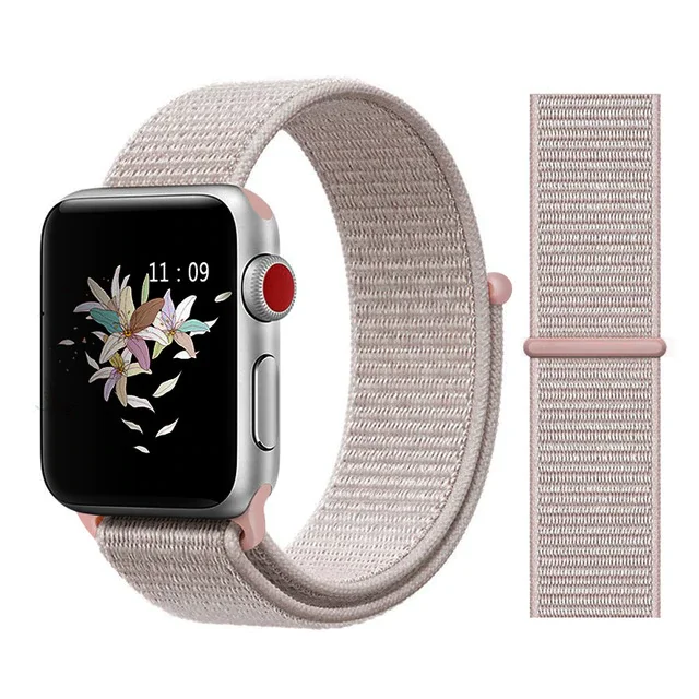 Řemínek iMore NYLON Apple Watch Series 4/5/6/SE 40mm - Bledě růžový