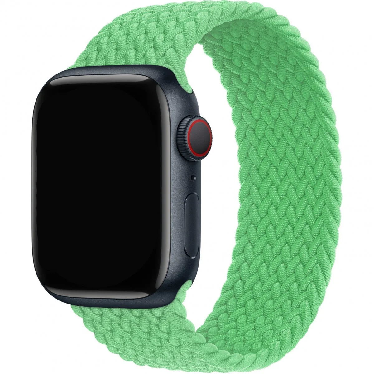 Řemínek iMore Braided Solo Loop Apple Watch Series 4/5/6/SE 44mm - jasně zelená (M)