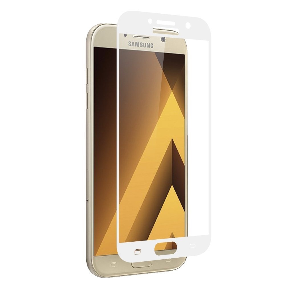 3D ochranné sklo Carbon Fiber na displej Samsung Galaxy J7 (2017) - Bílé