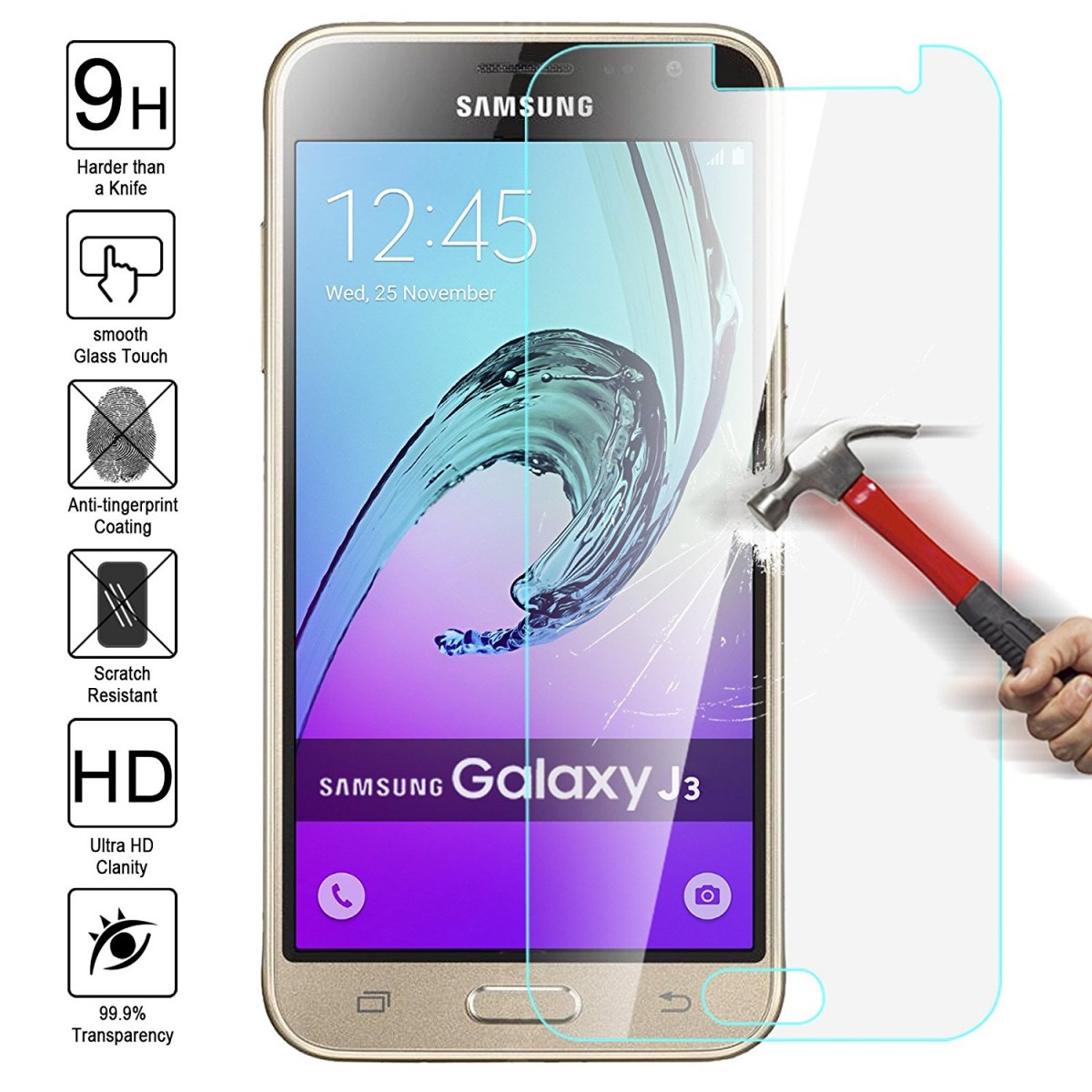 Ochranné tvrzené sklo pro Samsung Galaxy J3 (2016) / J3 Duos (2016) / J3 Pro Ochranné tvrzené sklo pro Samsung Galaxy J3 (2016) / J3 Duos (2016) / J3 Pro