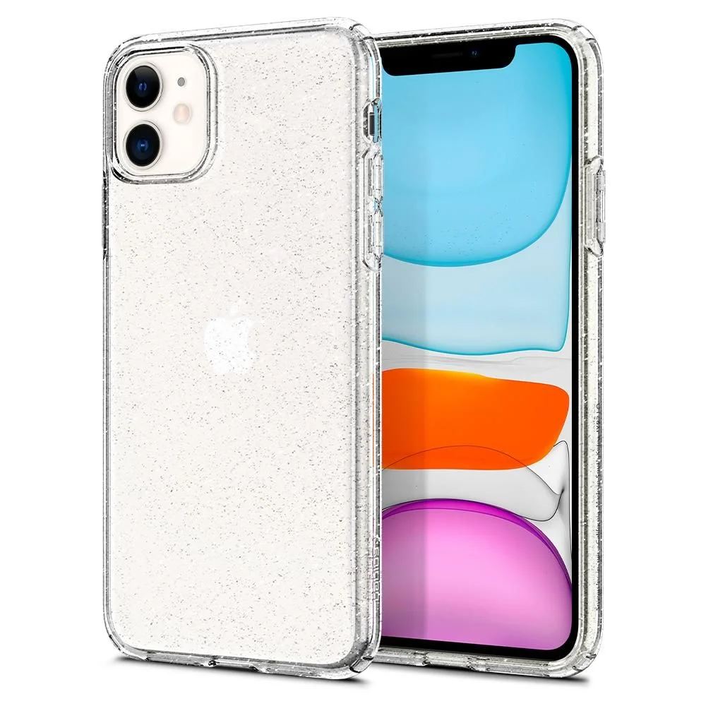 Pouzdro Spigen Liquid Crystal Glitter Apple iPhone 11 - Crystal Quartz