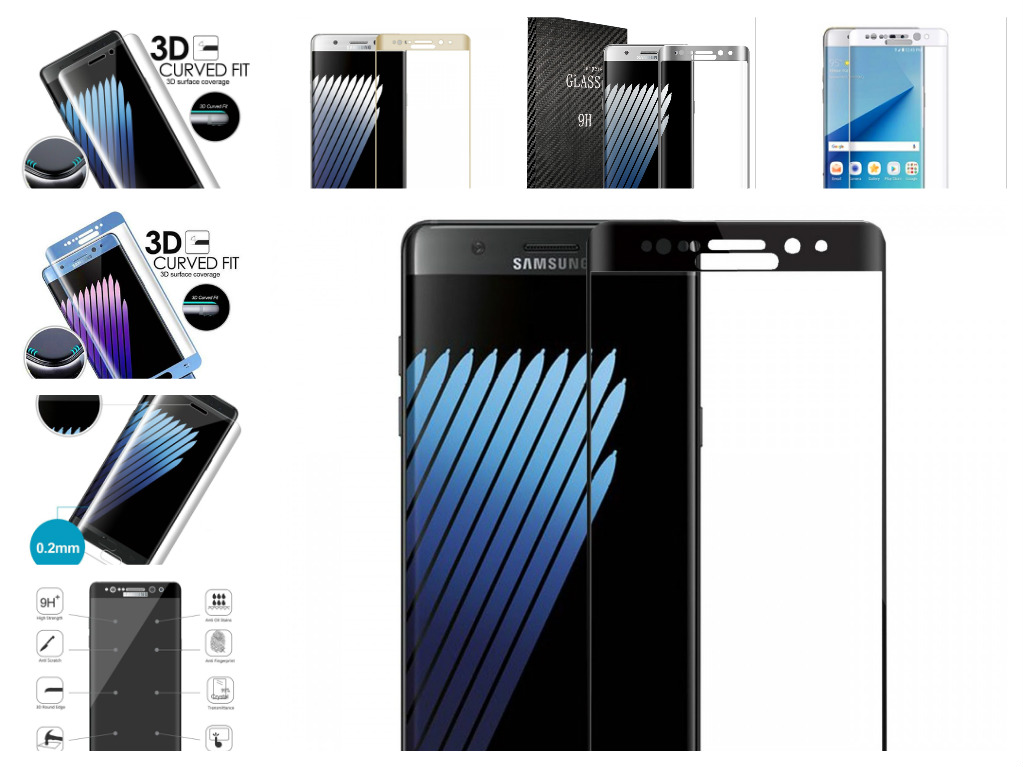 3D Tvrzené sklo 9H na celý displej pro Samsung Galaxy Note 7 3D Tvrzené sklo 9H na celý displej pro Samsung Galaxy Note 7