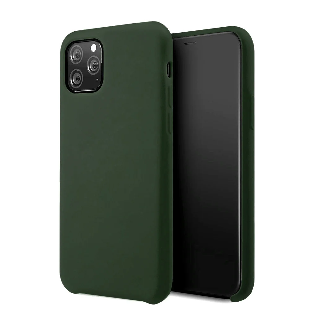 Pouzdro Vennus case Silicone Lite iPhone 12 - Tmavě zelené