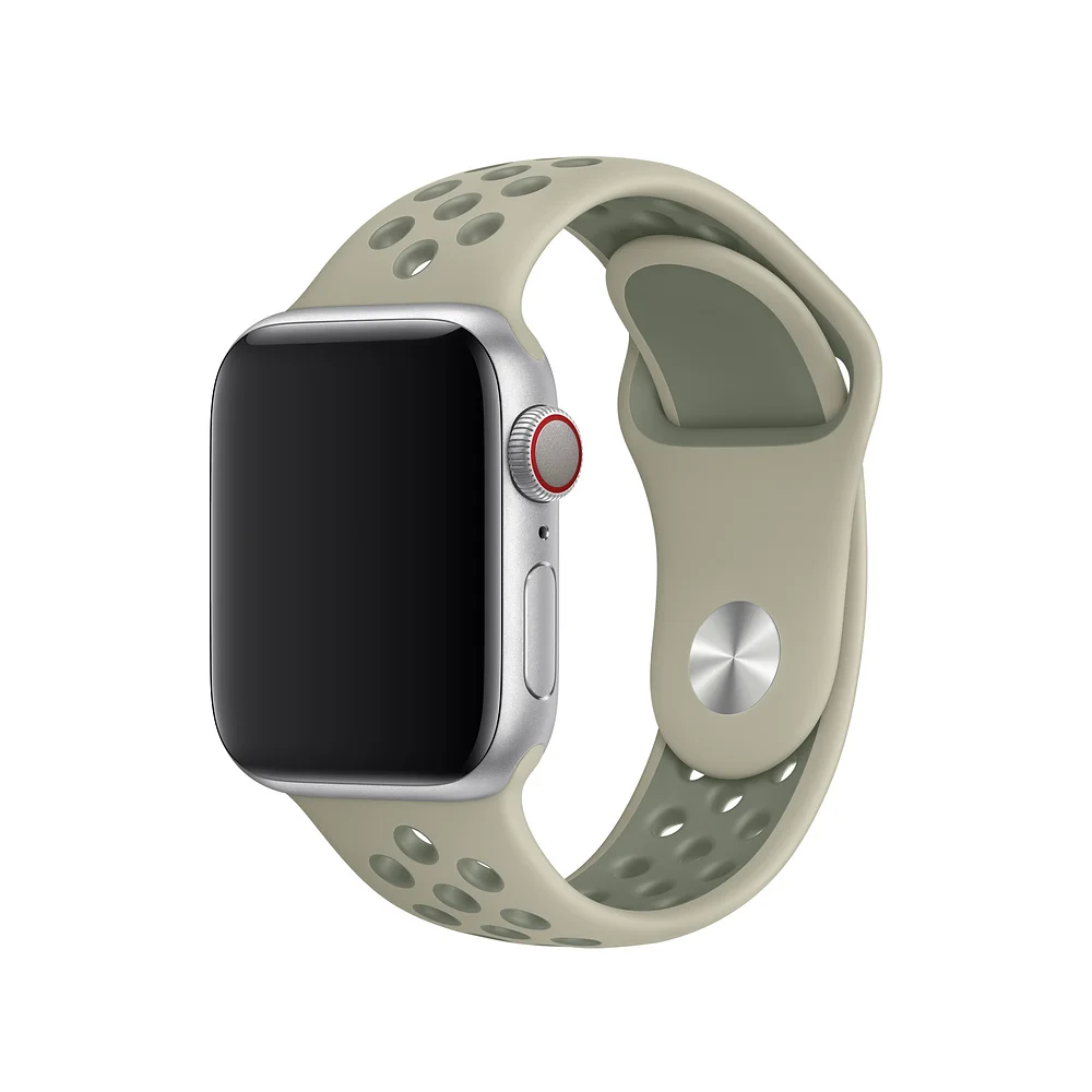 Řemínek iMore SPORT pro Apple Watch Series 9/8/7 (41mm) - Smrkově/Lišejníkově šedý