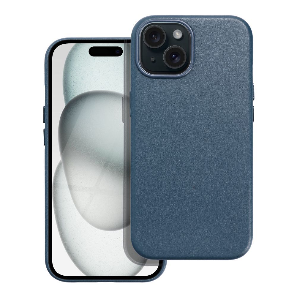 Pouzdro Leather Mag Cover na iPhone 15 Plus - Tmavě modré