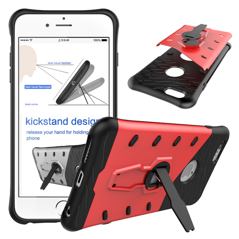 Odolný kryt SNIPER se stojánkem pro Apple iPhone 6s / 6 - Červený