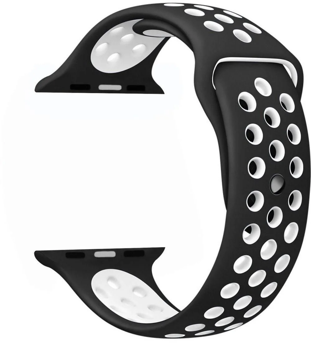 Řemínek iMore SPORT pro Apple Watch Series 9/8/7 (41mm) - Černý/Bílý