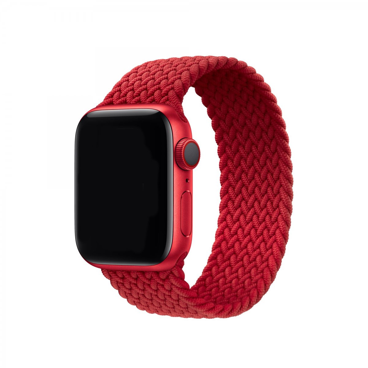 Pletený navlékací řemínek pro Apple Watch Ultra 1/2 49mm - červený (L)