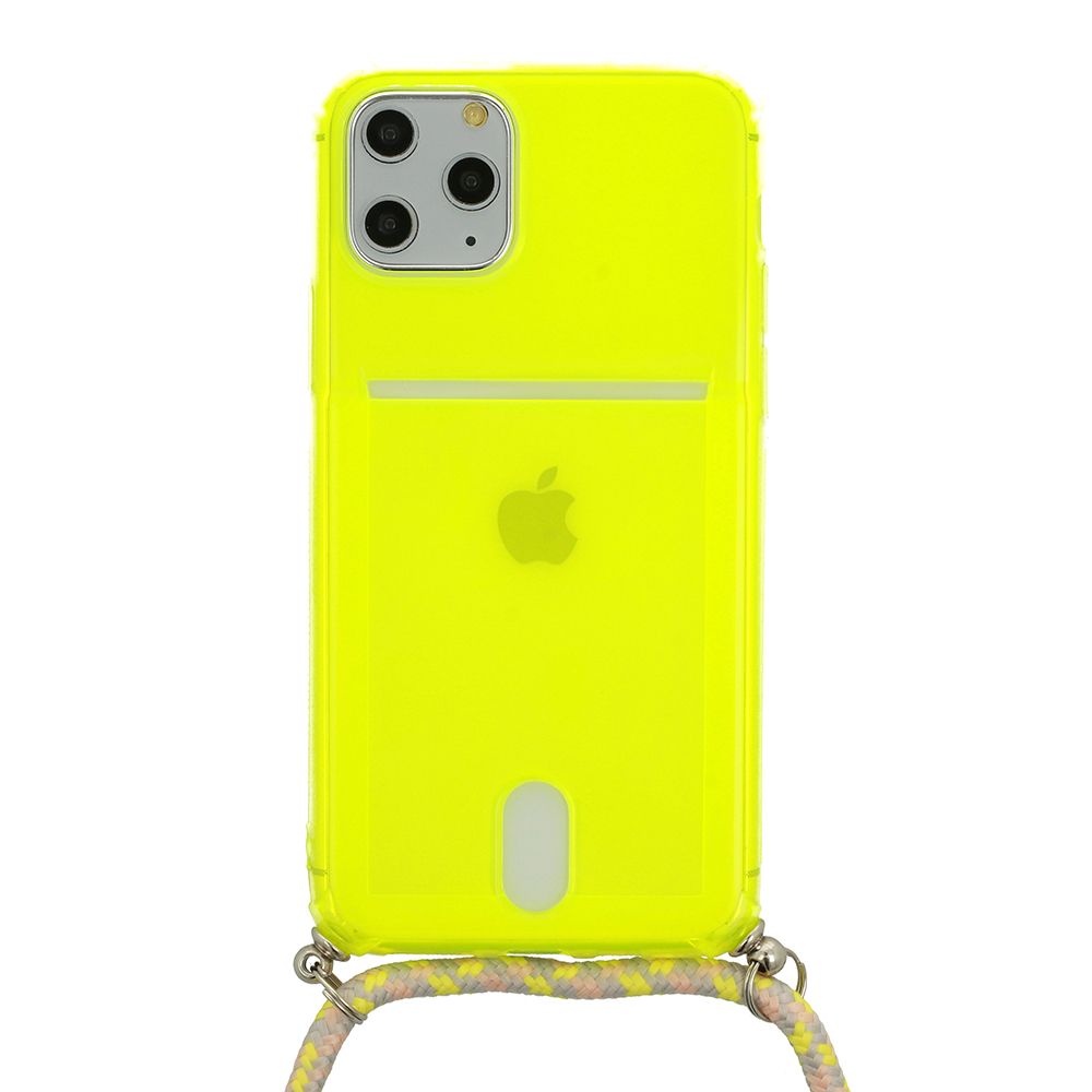 Pouzdro Vennus STRAP Fluo Case iPhone 12 mini - Neonově žlutá