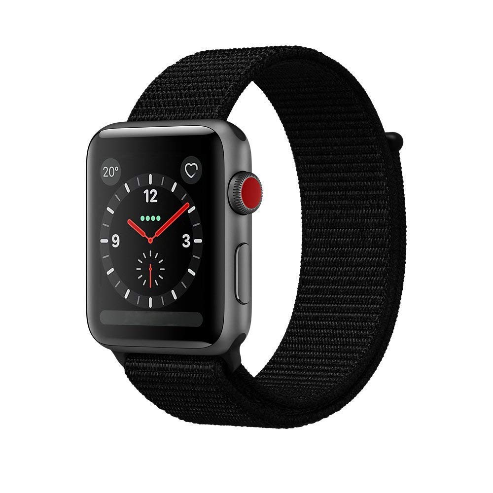 Řemínek iMore NYLON Apple Watch Series 9/8/7 45mm - Vesmírně černý