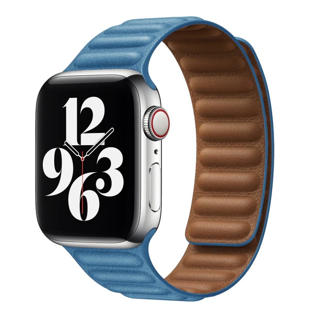 iMore Řemínek Kožený tah Apple Watch Series 9/8/7 (41mm) - modrý