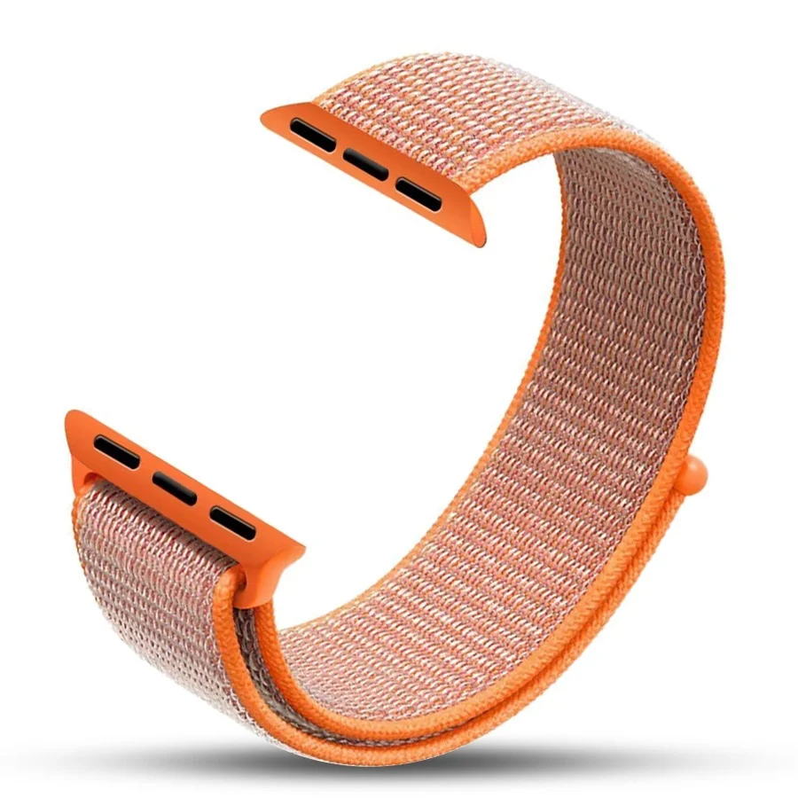 Provlékací sportovní řemínek NYLON Apple Watch Ultra 1/2 49mm - Oranžový