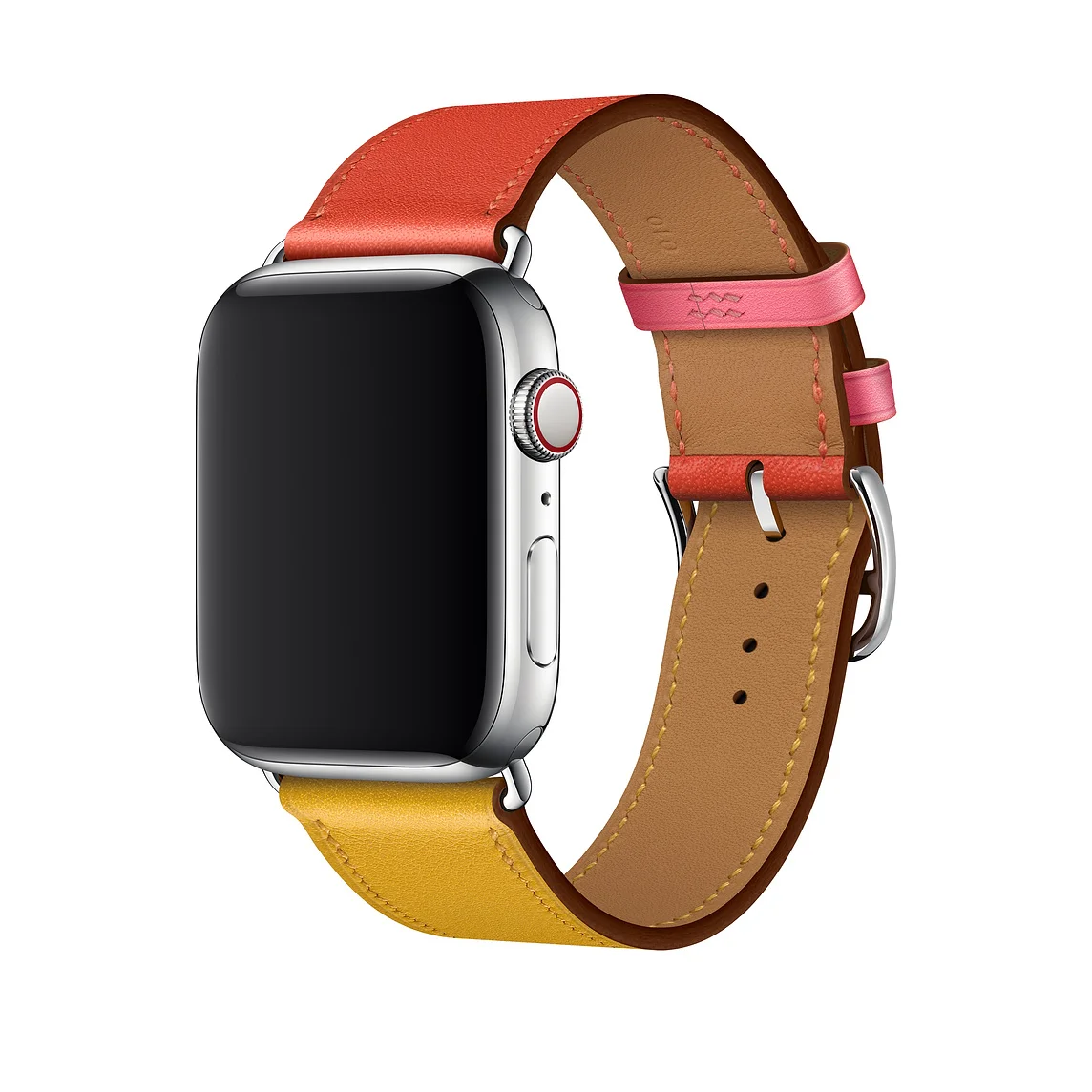 Řemínek iMore Single Tour Apple Watch Series 3/2/1 (42mm) - Bordó/Žlutý