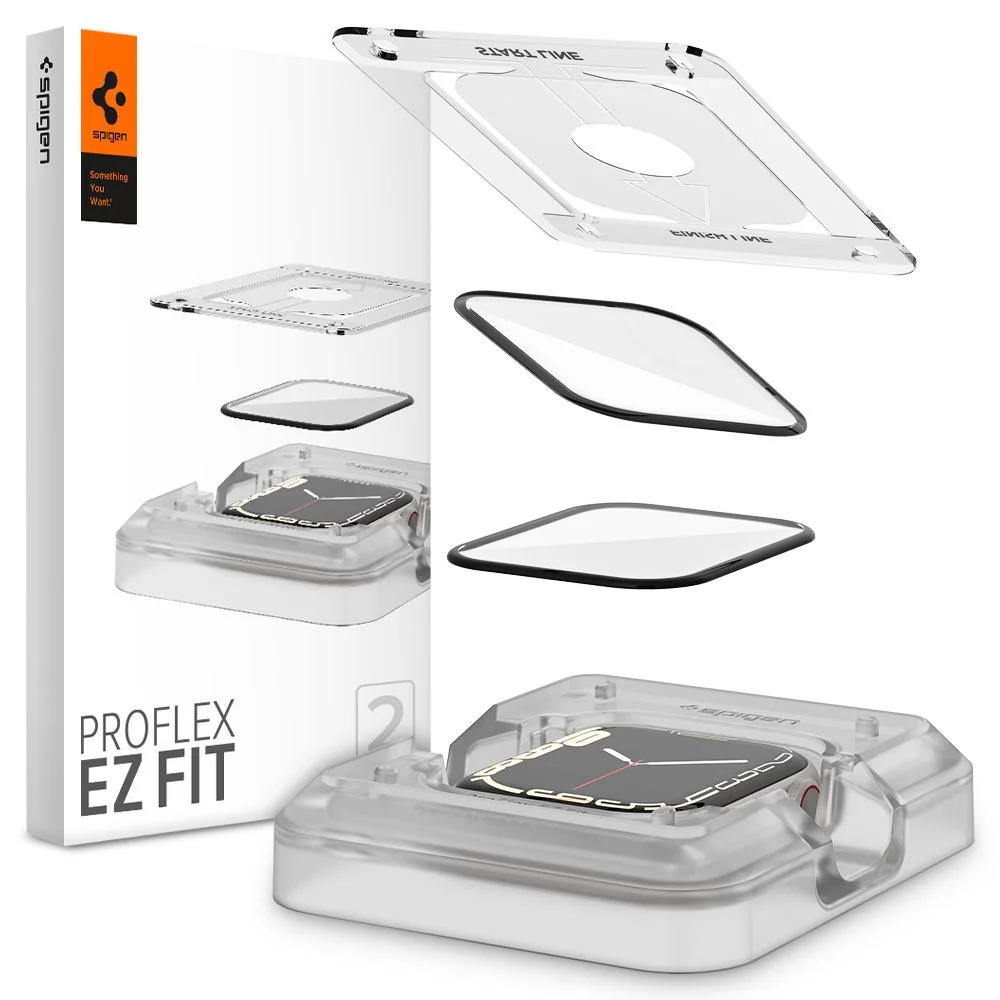 Spigen ProFlex EZ Fit 2 Pack Apple Watch Series 9/8/7 45mm [2 Pack] AFL04051