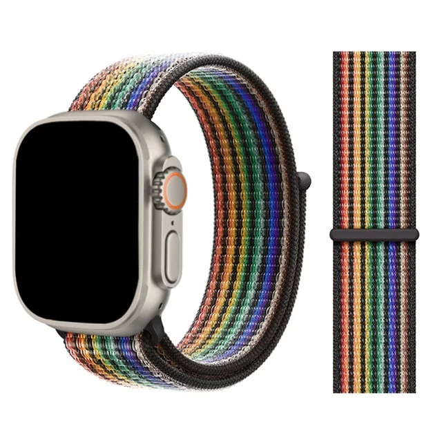 Řemínek iMore NYLON Apple Watch Series 9/8/7 41mm - Pride Black