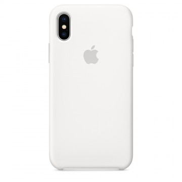 Originální silikonový kryt na Apple iPhone X - Bílý Originální silikonový kryt na Apple iPhone X - Bílý