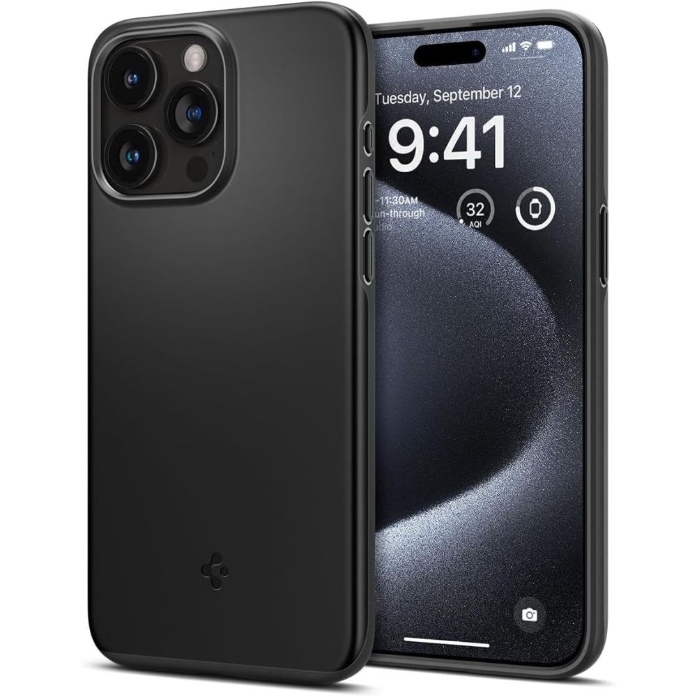 Pouzdro Spigen Thin Fit iPhone 15 Pro - Black