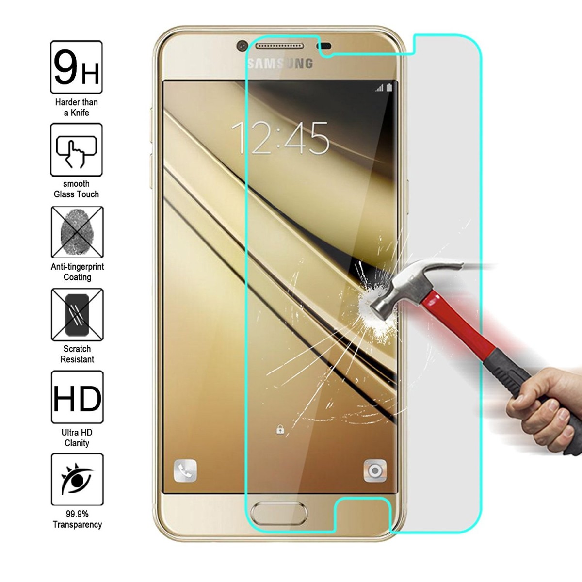 Ochranné tvrzené sklo pro Samsung Galaxy C7 Ochranné tvrzené sklo pro Samsung Galaxy C7