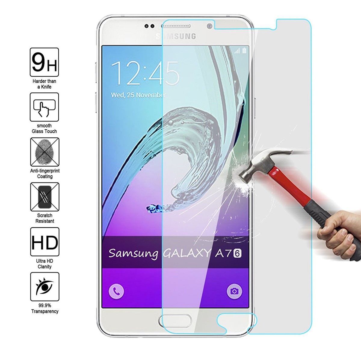 Ochranné tvrzené sklo pro Samsung Galaxy A7 (2016) / A7 Duos (2016) Ochranné tvrzené sklo pro Samsung Galaxy A7 (2016) / A7 Duos (2016)
