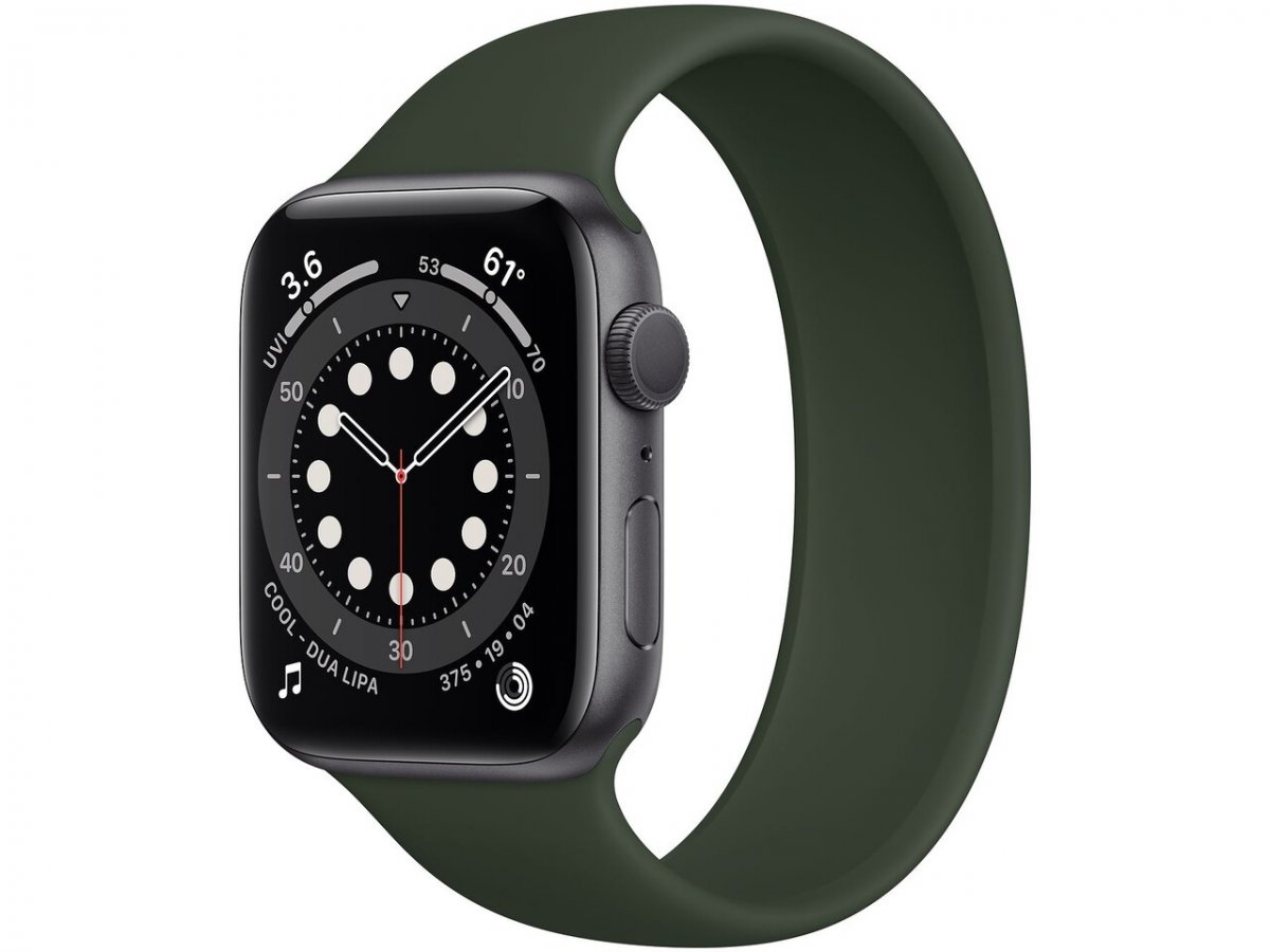 Řemínek iMore Solo Loop Apple Watch Series 4/5/6/SE 40mm - Kypersky zelená (L)