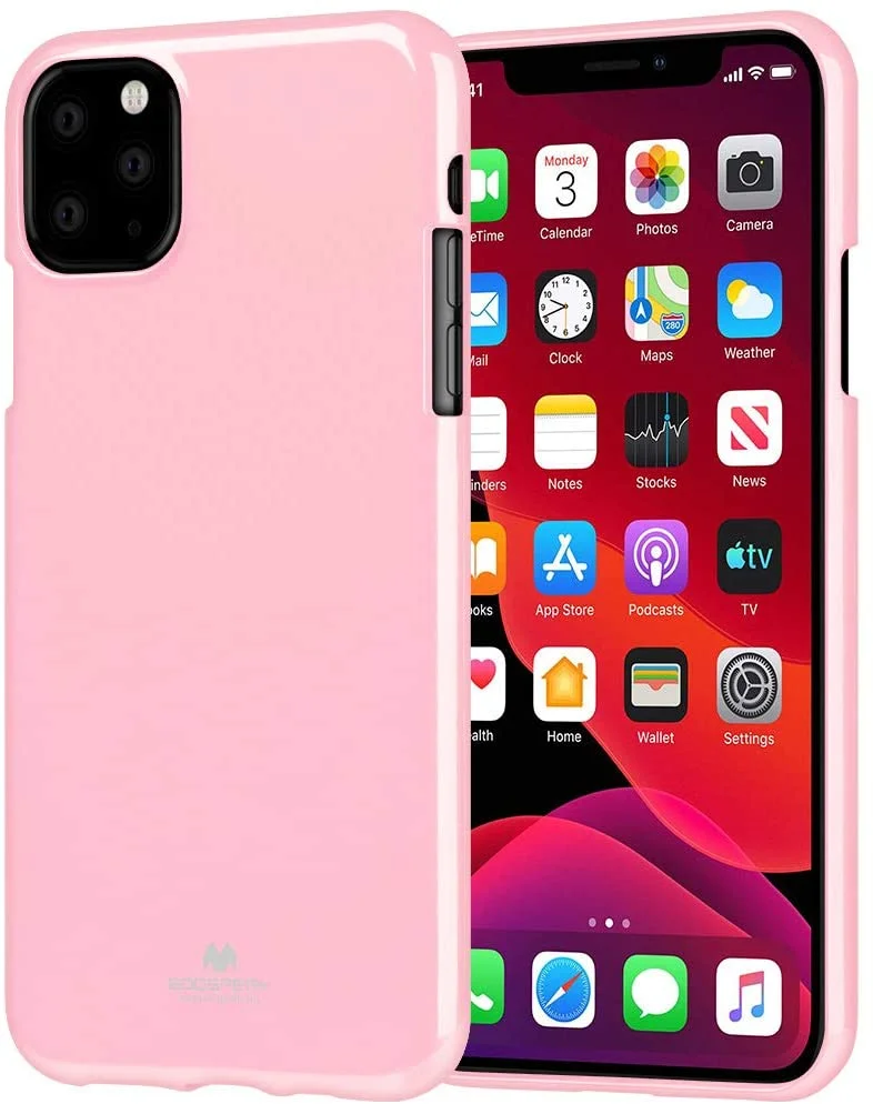 Pouzdro Mercury Goospery Jelly iPhone 11 Pro Max - Růžový