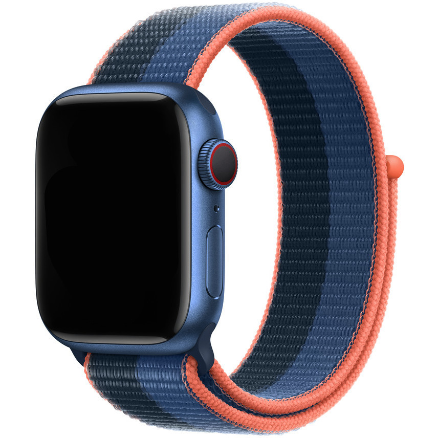 Provlékací sportovní řemínek NYLON Apple Watch Ultra 1/2 49mm - ledňáčkově/hlubokomořsky modrý