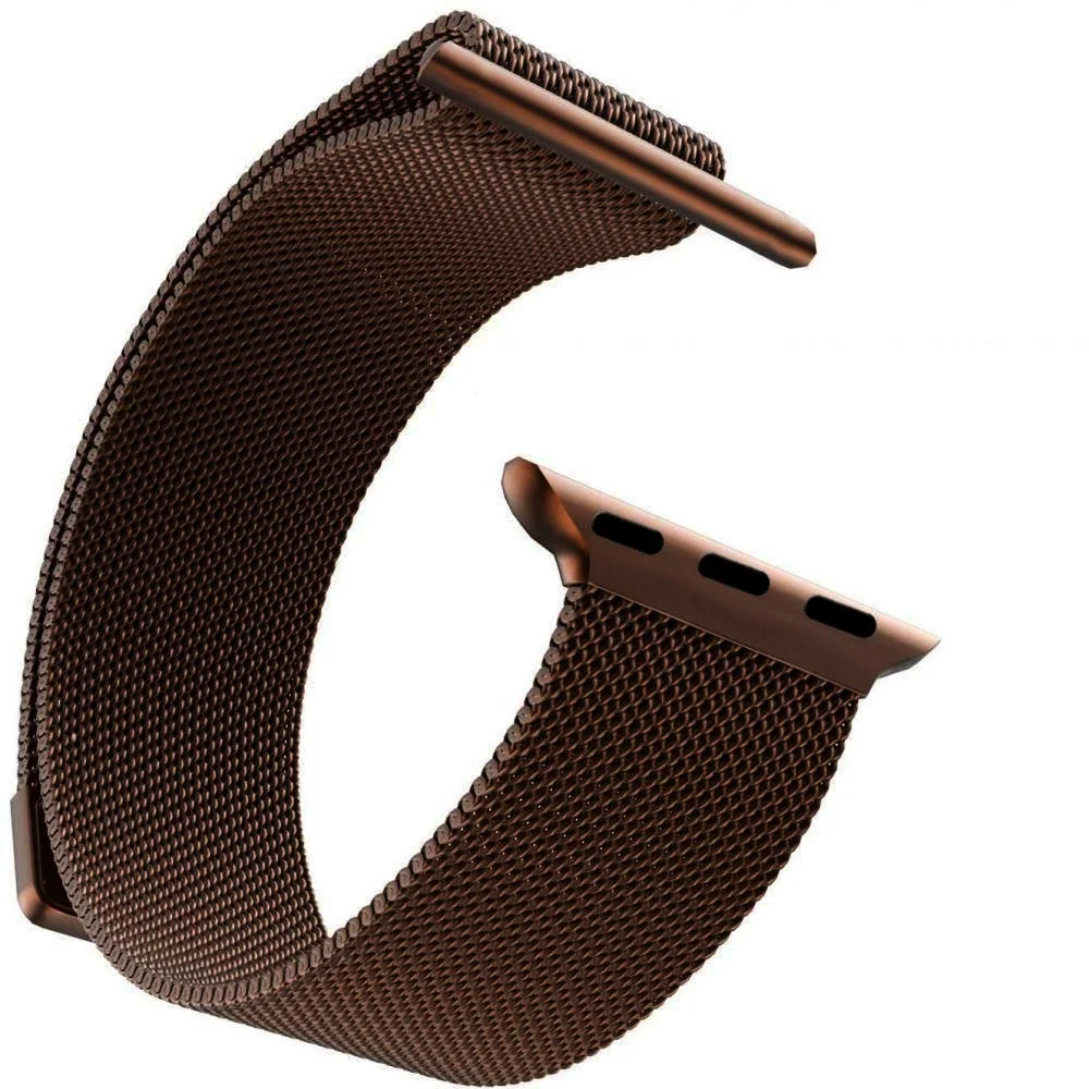 Řemínek iMore MILANESE LOOP Apple Watch Series 4/5/6/SE (40mm) - Kávově hnedý