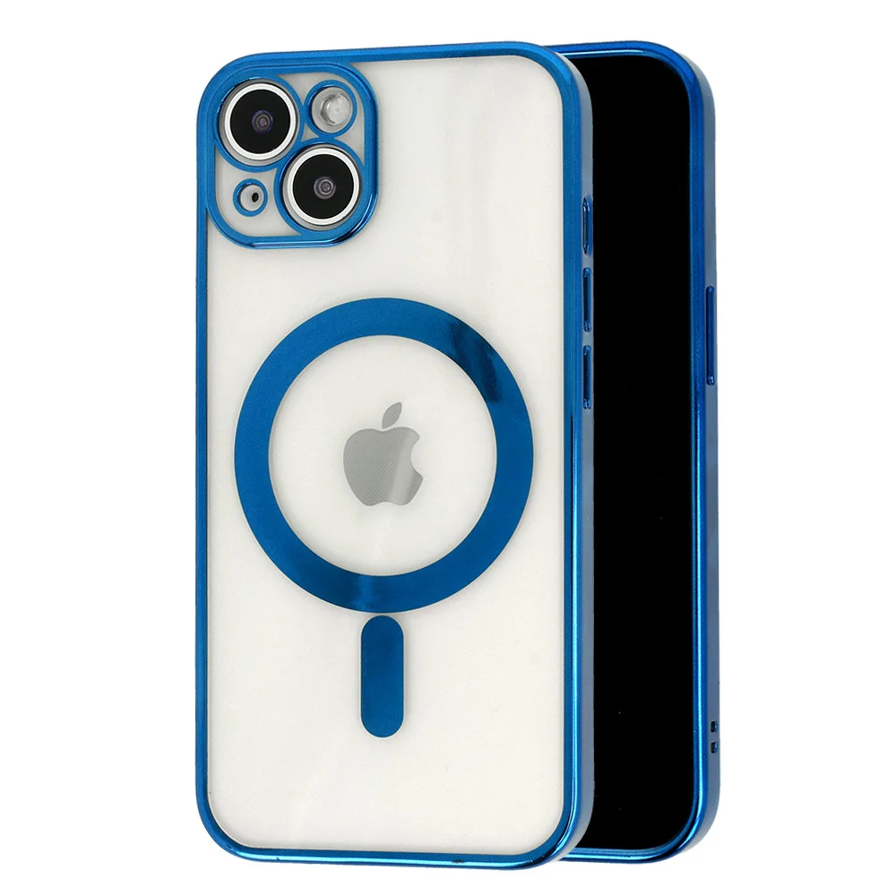 Pouzdro TopQ iPhone 11 Pro Max Luxury MagSafe - Modrý