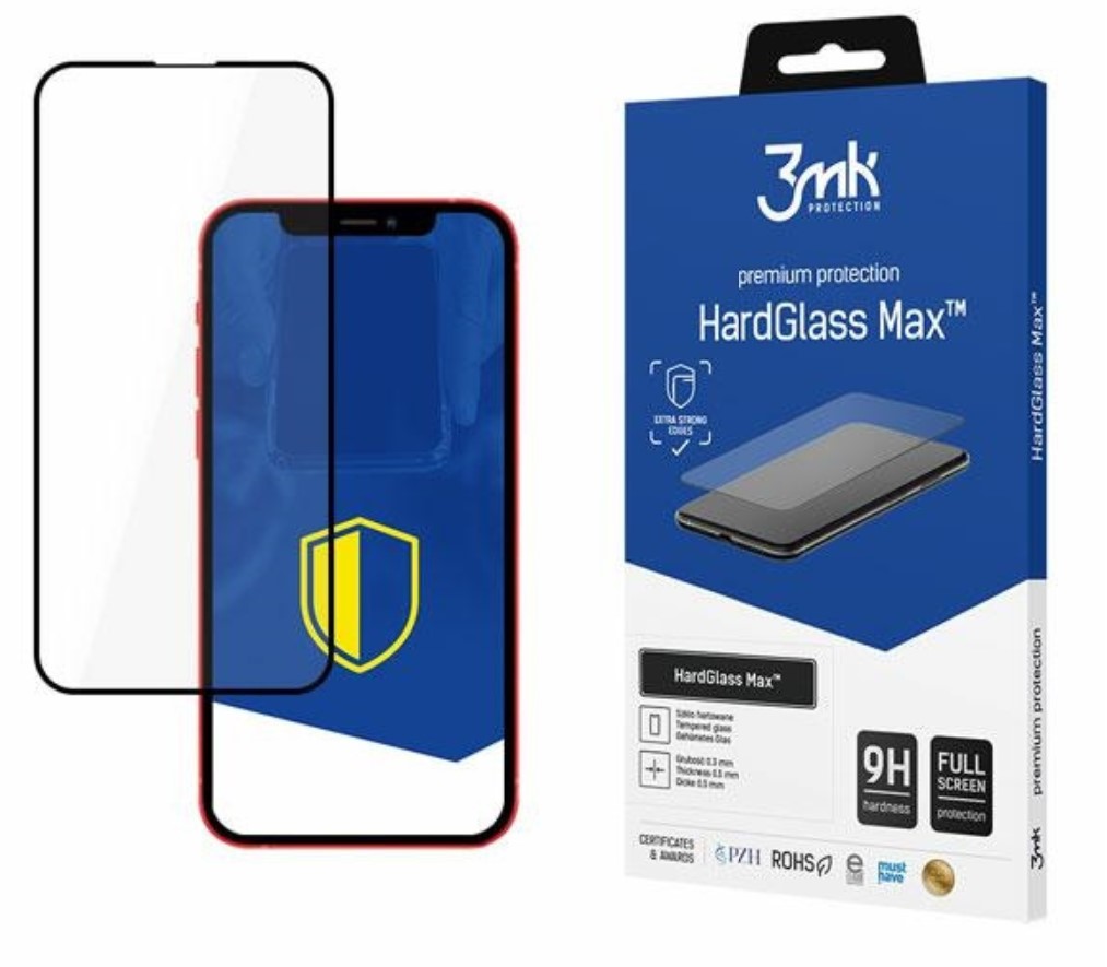3MK HardGlass Max iPhone 13 Mini black, FullScreen Glass 5903108408479