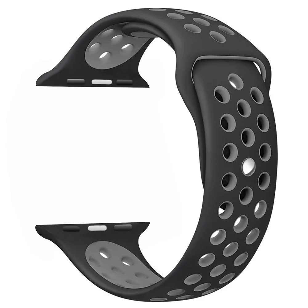 Řemínek iMore SPORT pro Apple Watch Series 9/8/7 (45mm) - Černý/Šedý
