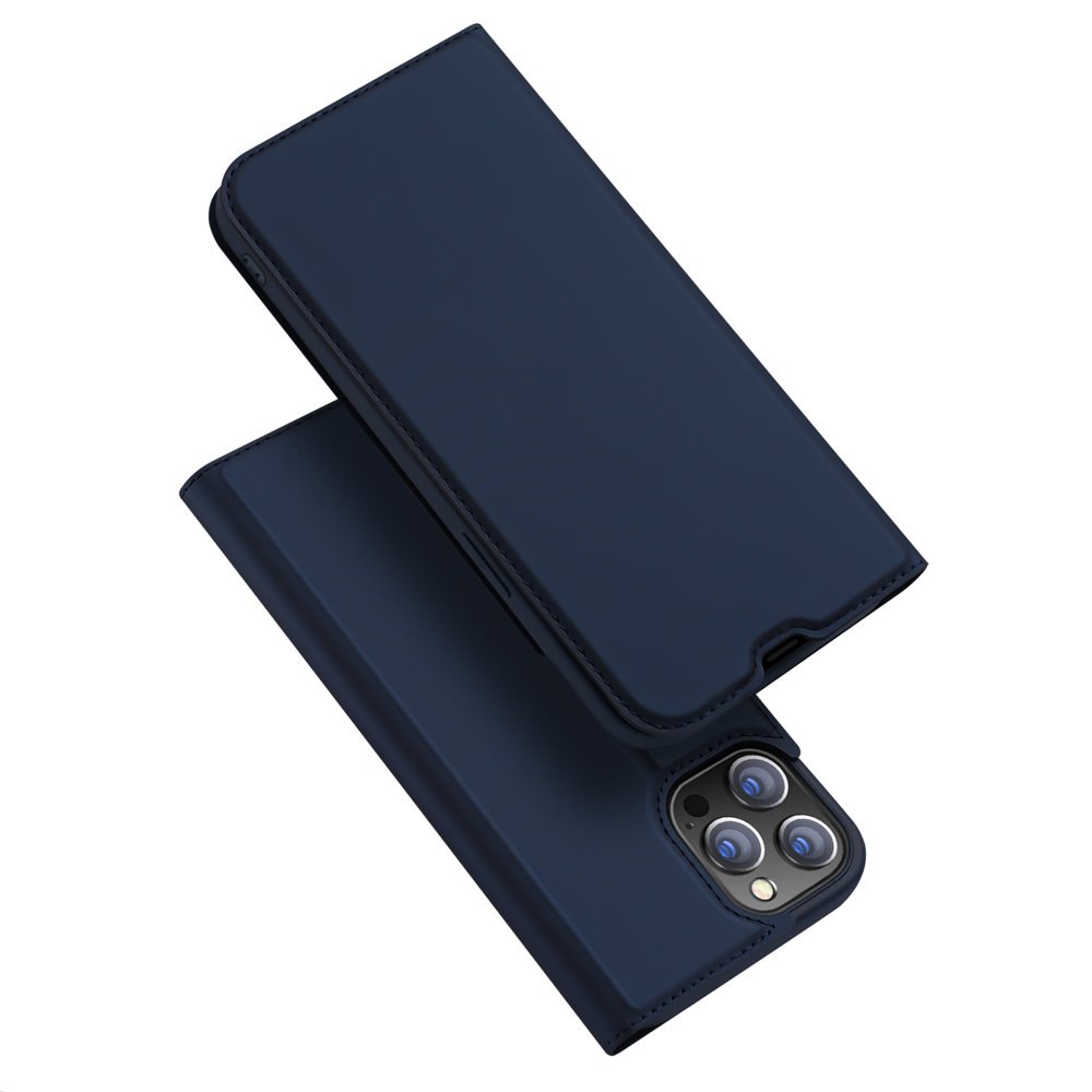 Pouzdro Dux Ducis Skin Pro Knihové iPhone 13 Pro Max - Modré