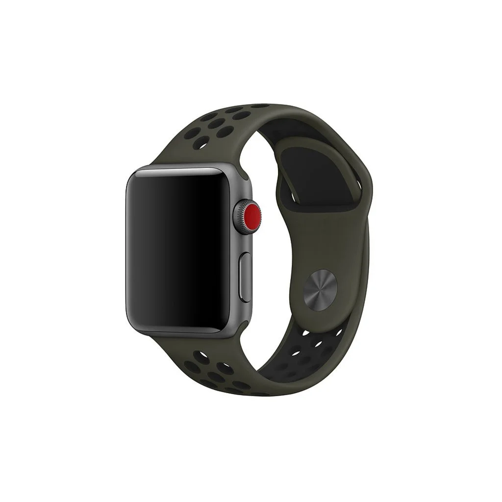 Řemínek iMore SPORT pro Apple Watch Series 9/8/7 (41mm) - Khaki/černý