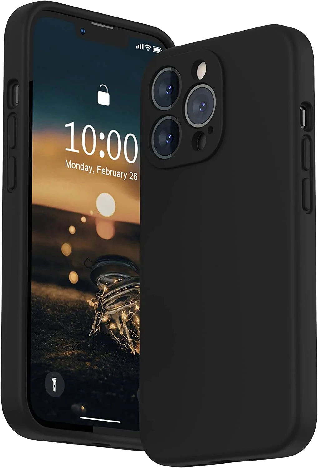 Pouzdro Vennus Silicone Lite iPhone 13 Pro Max - Černé