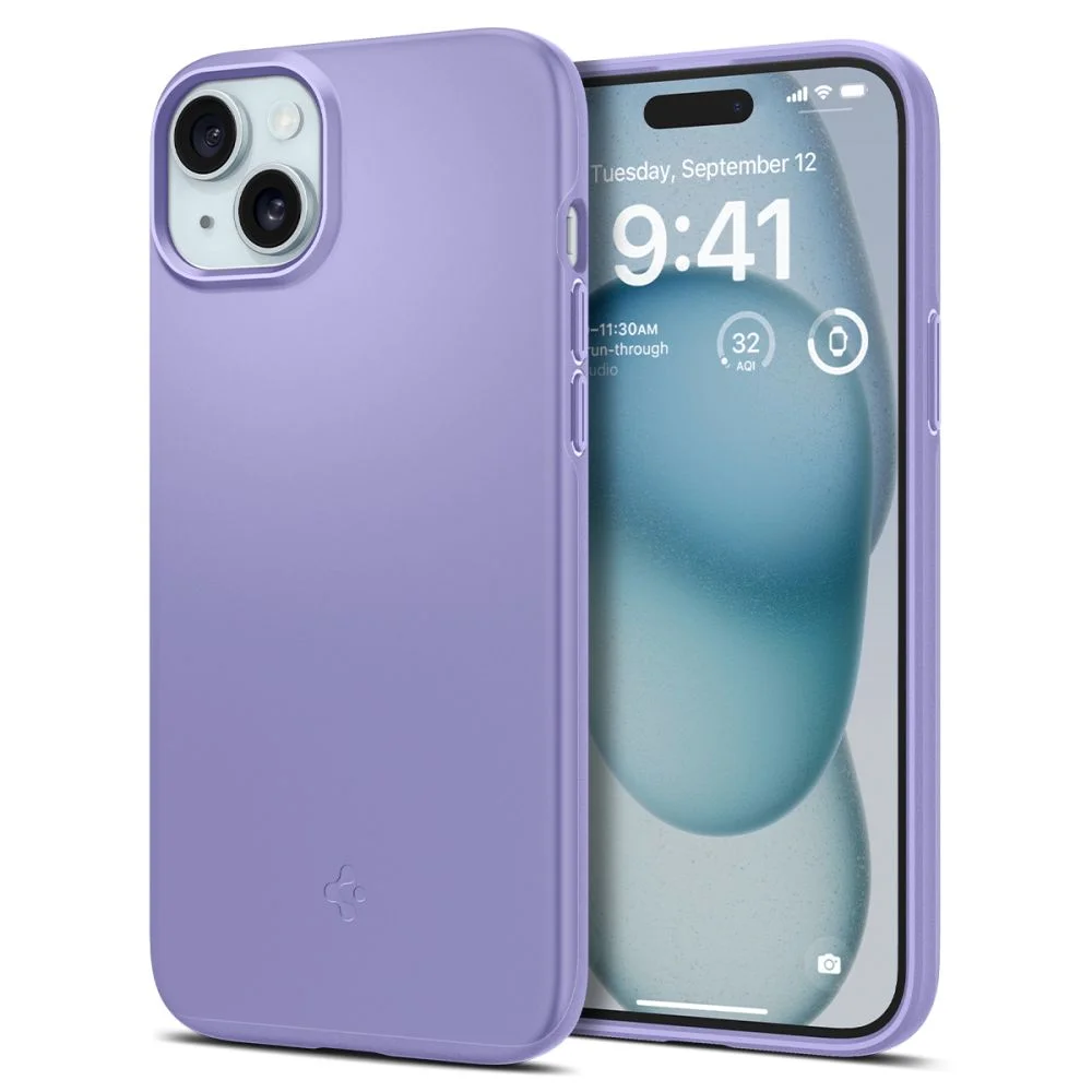 Pouzdro Spigen Thin Fit iPhone 15 - Iris Purple