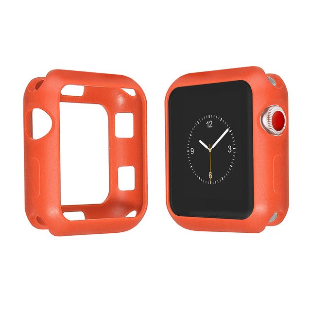 Kryt SILICONE CASE na Apple Watch Series 3/2/1 (42mm) - Oranžový