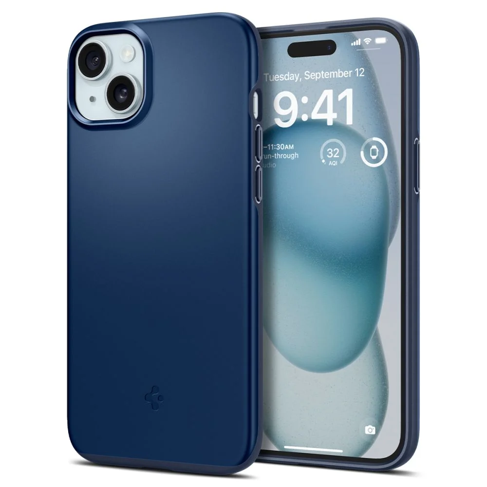 Pouzdro Spigen Thin Fit iPhone 15 - Navy Blue