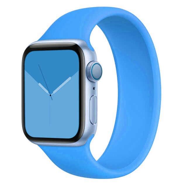 Řemínek iMore Solo Loop Apple Watch Series 9/8/7 45mm - Nebesky modrá (XS)