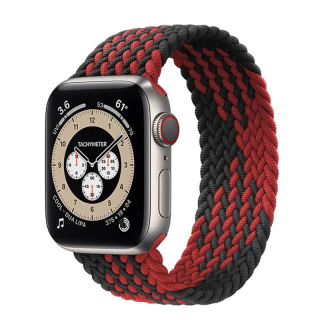 Řemínek iMore Braided Solo Loop Apple Watch Series 4/5/6/SE 40mm - magma (M)