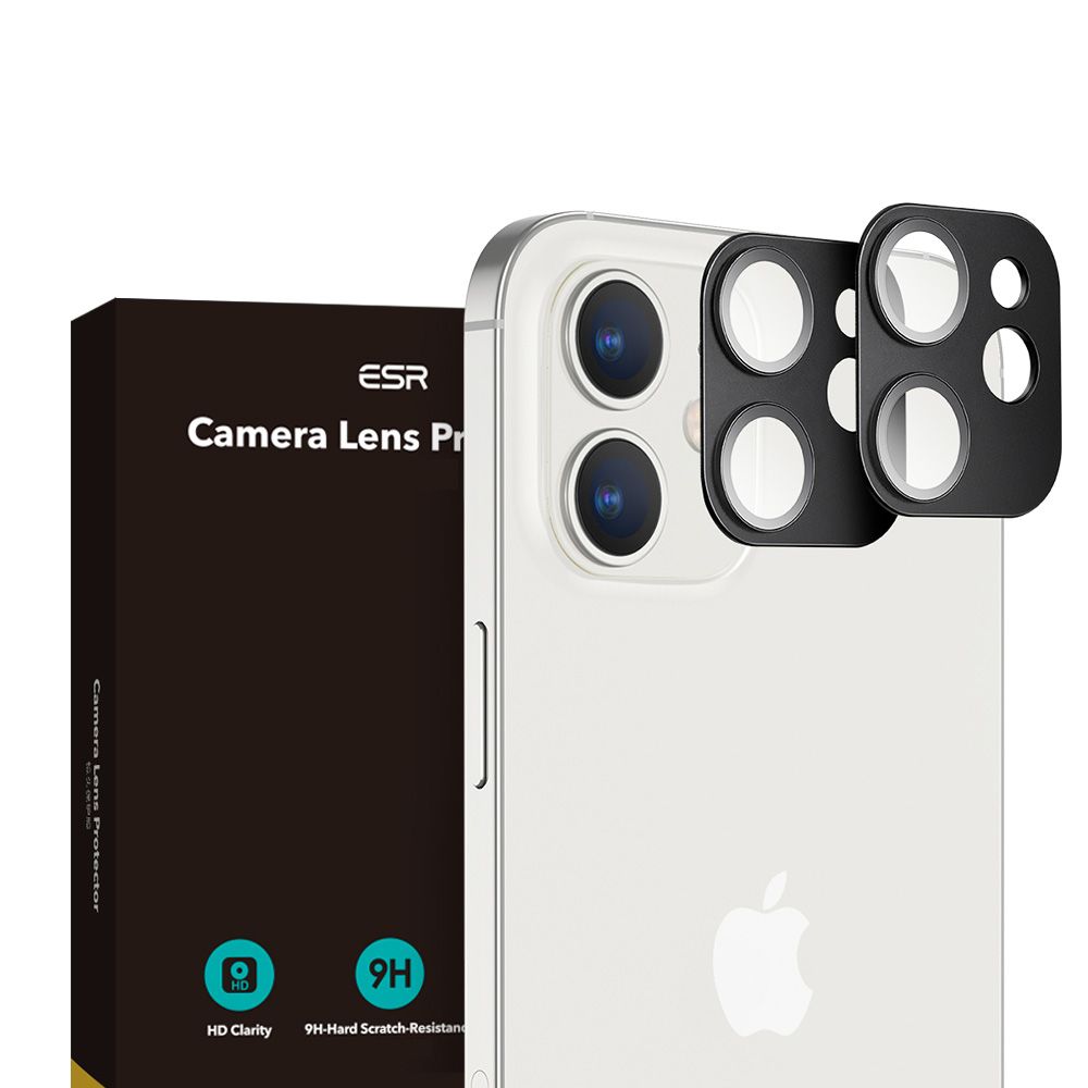 ESR Camera Lens - ochranné sklo pro kamery iPhone 12 Mini 2ks 4894240122587 - Black