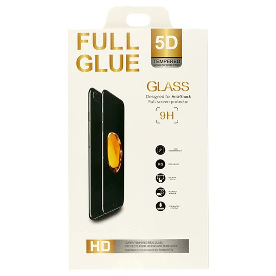 Tvrzené sklo Full Glue 5D iPhone 12 mini Černé
