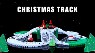 Velká vánoční vláčkodráha s lokomotivou