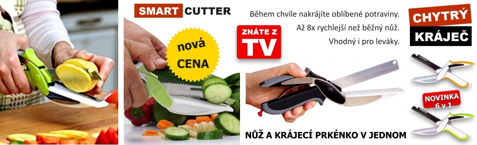 Multifunkční nůžky do kuchyně 6v1 clever cutter